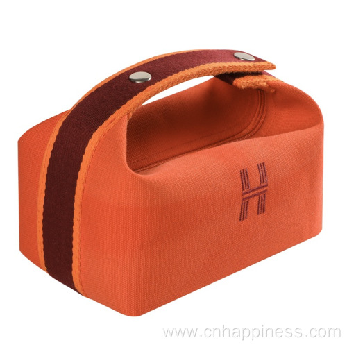 cosmetic storage bag female red canvas wash bag